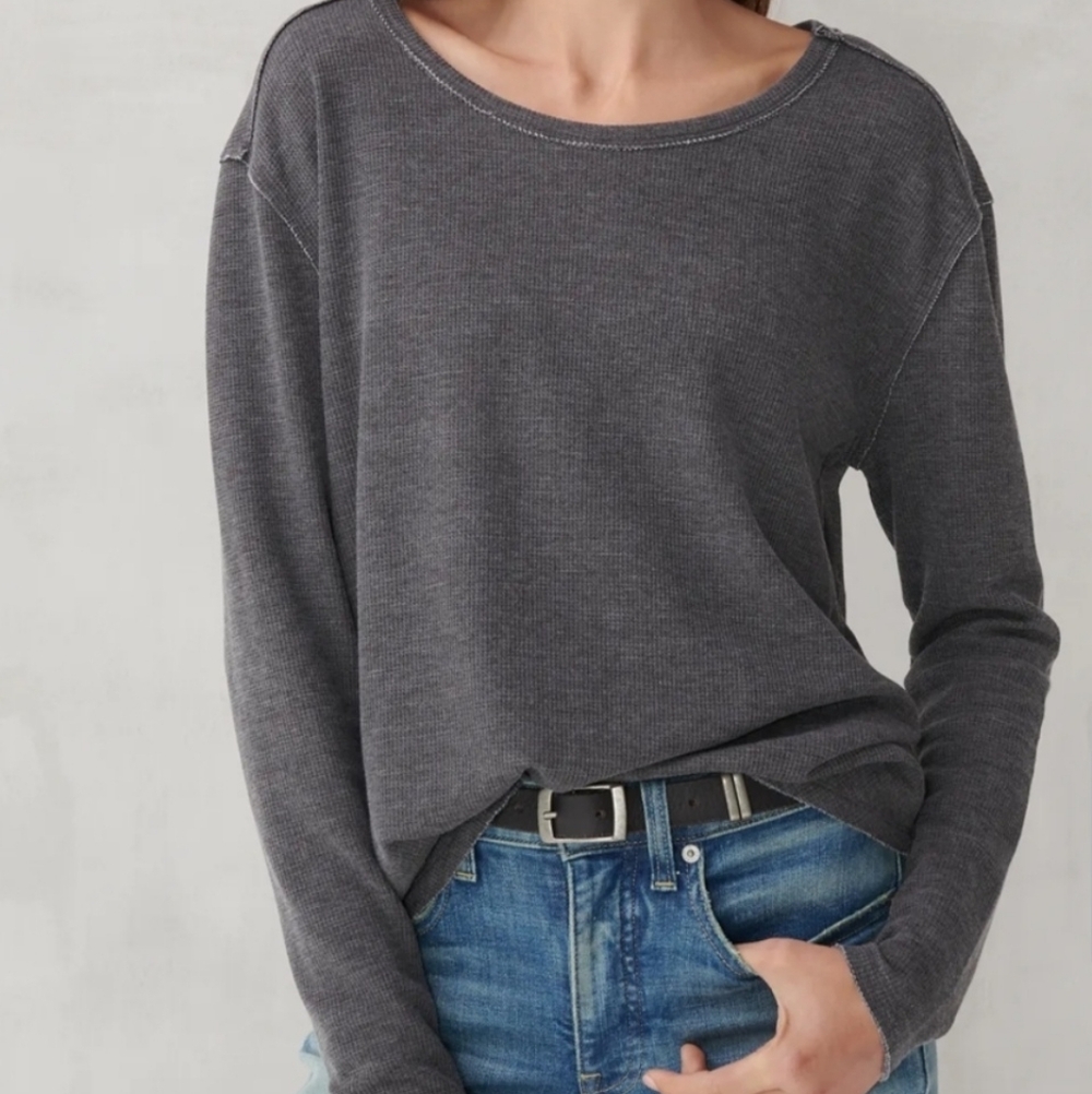 Lucky Brand Garnet Dye Thermal Tee